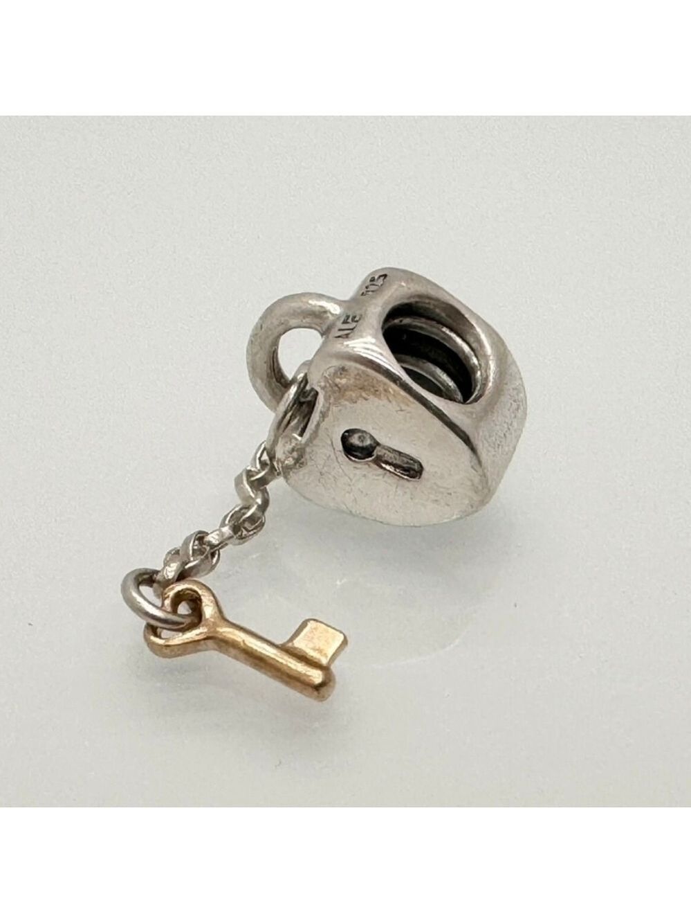 Pandora Key To My Heart with 14k Gold Key Accent Retired Original Charm - Picture 2 of 6